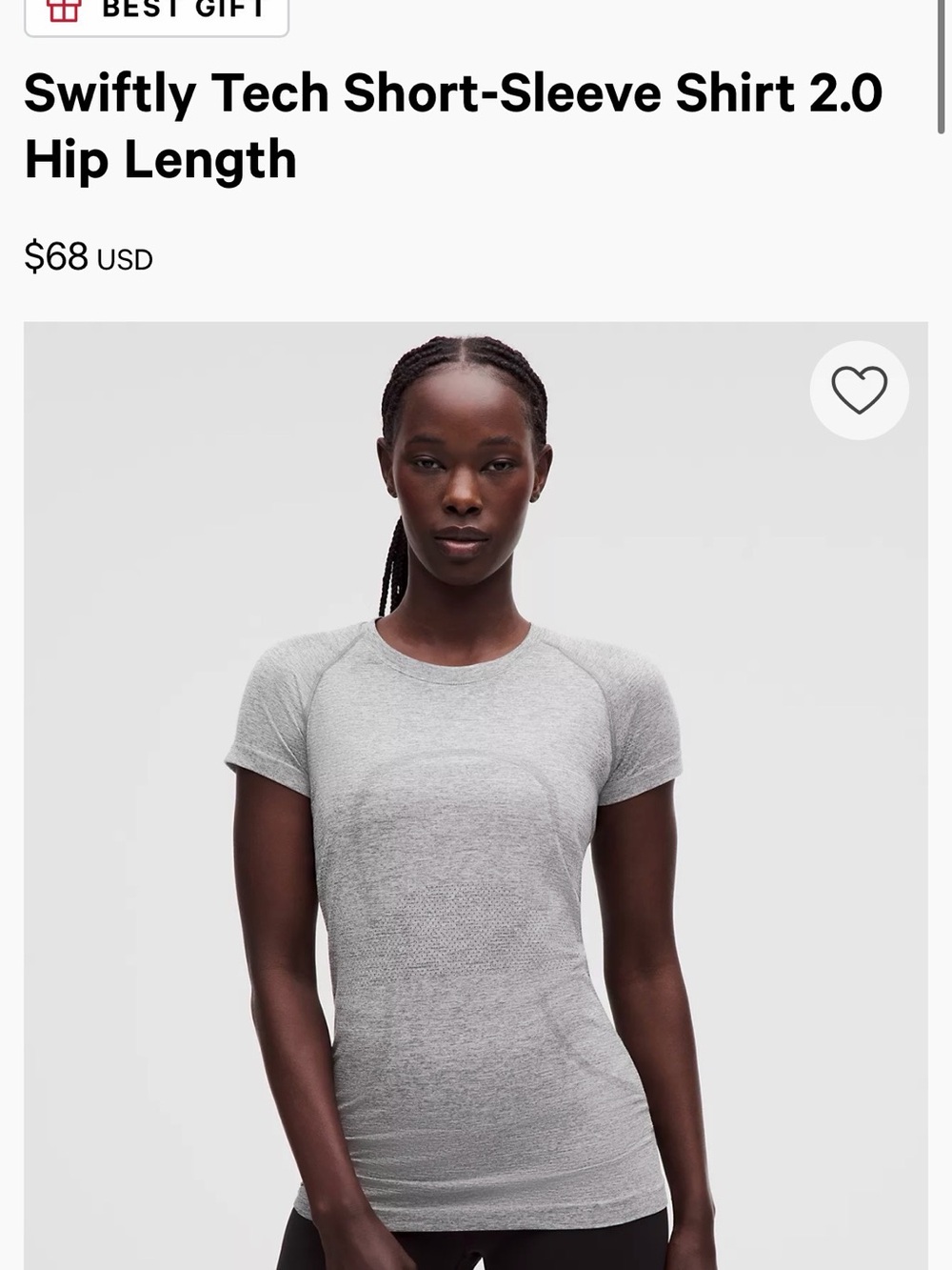 lululemon athletica Swiftly Tech Short-Sleeve Shirt — Light Gray